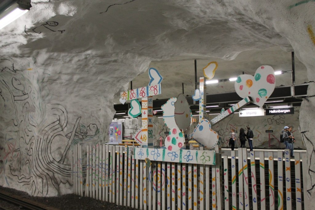 For public viewing at the Stockholm subway were installed around 1957