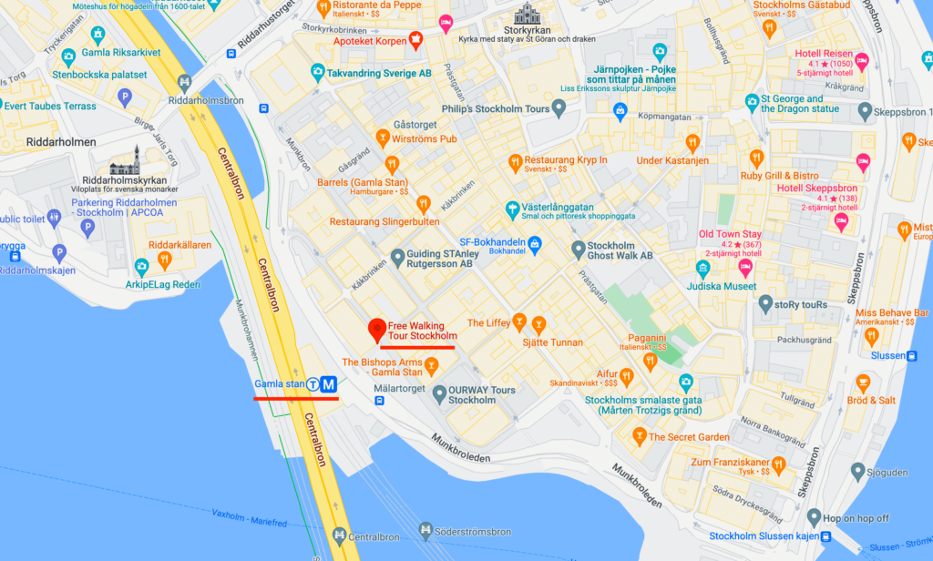 meeting point Free Walking Tour Stockholm